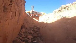 Motorcyclist takes unlucky tumble in Sahara Desert