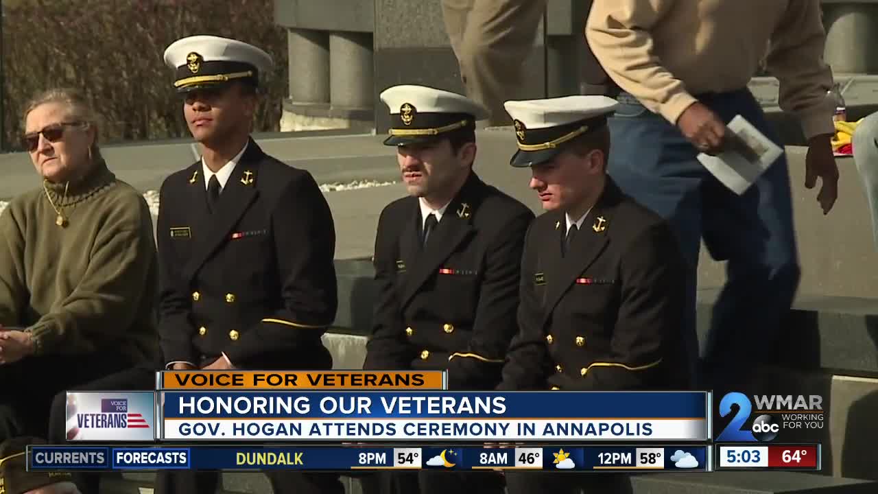 Governor Hogan honors veterans at ceremony in Annapolis