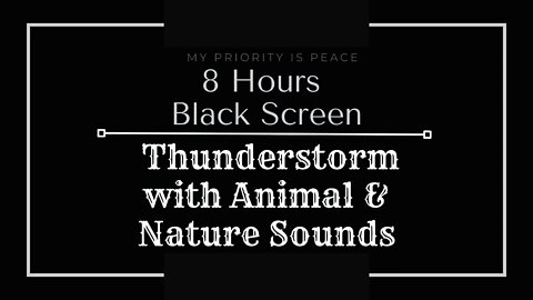 Strong Thunderstorm with Rain | No Ads | Rain Sounds | Nature | Animals | Thunder