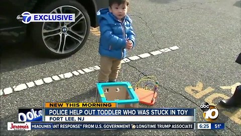 Police called after little boy becomes stuck in toy