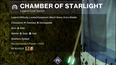 Destiny 2, Legend Lost Sector, Chamber of Starlight on the Dreaming City 12-13-21