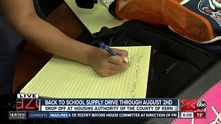 Back to School supply drive through August 2nd