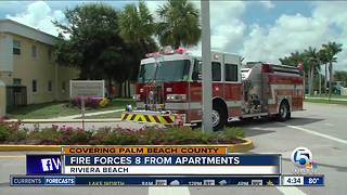 8 people displaced by fire at Stonybrook apartments in Riviera Beach