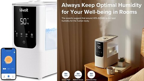 KEEP OPTIMAL HUMIDITY FOR YOUR WELL-BEING IN ROOMS