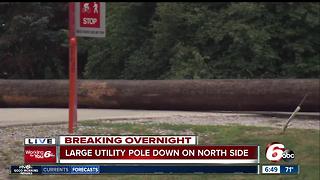 Traffic on 96th, Monon blocked by downed pole