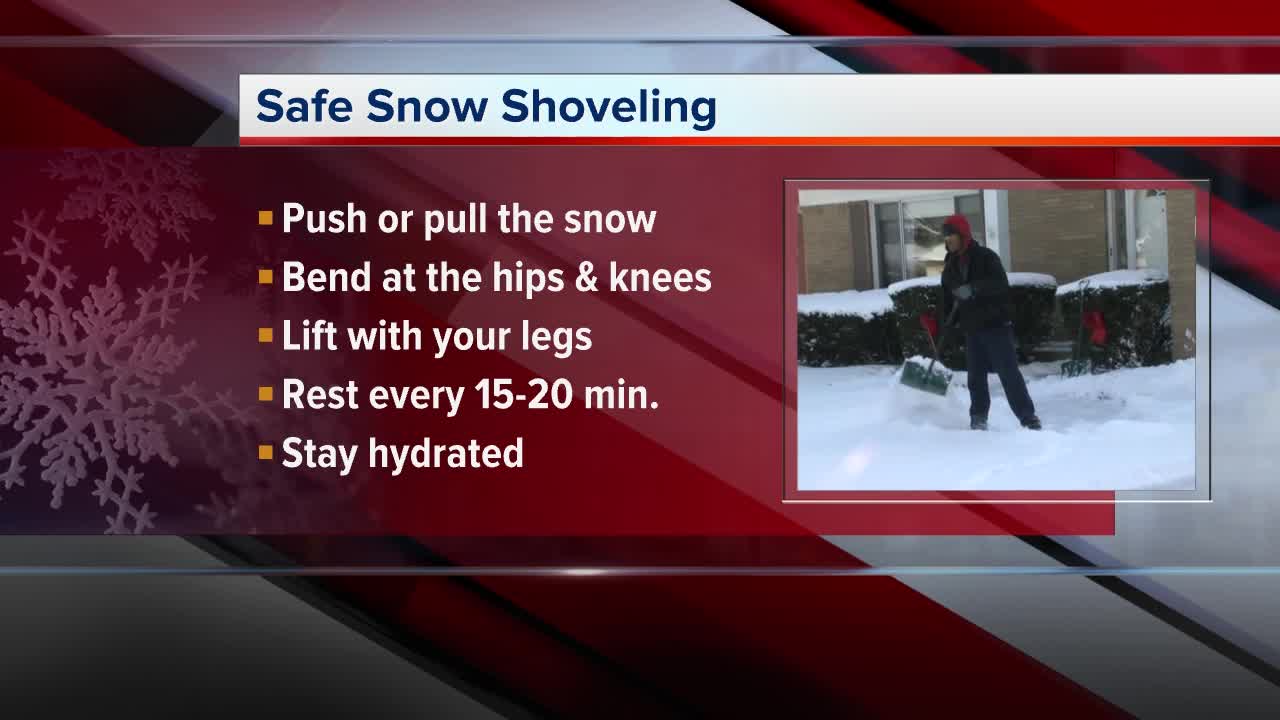 Here's how to stay safe while shoveling snow, according to Michigan physicians