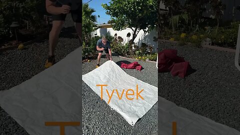 Bring your Tent up to Code! Tyvek, ALL good 👍 .#camping #hiking #preparation