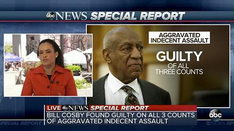 Bill Cosby found guilty of sexual assault, shouts at prosecutor in court