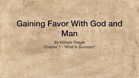 Chapter 1 - What is Success?