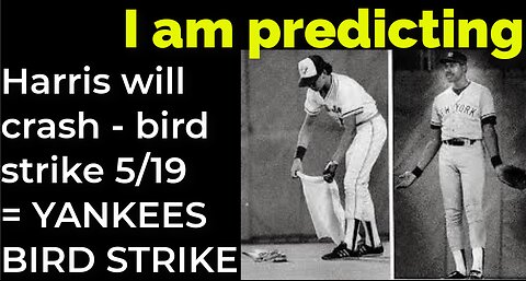 I am predicting: Harris' plane will crash - bird strike May 19 = YANKEES BIRD STRIKE PROPHECY