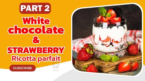 delicious white chocolate & strawberry ricotta part 2 #shorts