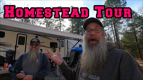 TOUR Their Homestead | Working Hard Developing New Land | 5 Minutes CHICKEN TV Arkansas Tiny House