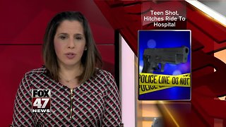 Teen shot, hitches ride to hospital