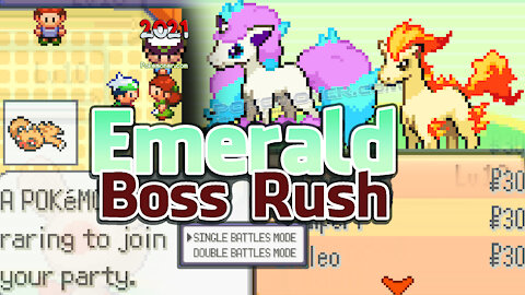 Pokemon Emerald Boss Rush - New GBA Hack ROM, you can buy Pokemon, Candy, challenge the gyms!