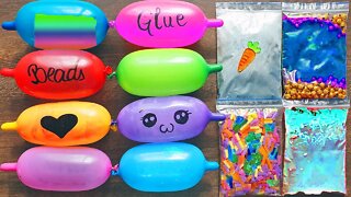 Making Slime with Funny Balloons and Slime Bags
