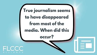 True journalism seems to have disappeared from most of the media. When did this occur?