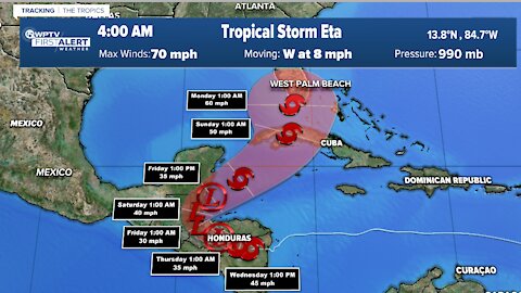 South Florida in cone of concern for Tropical Storm Eta