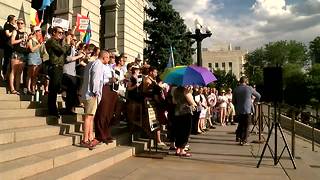 Gay rights activists rally at state Capitol