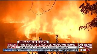 Home heavily damaged by fire near South Sheridan