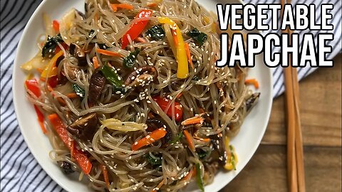 Easy Vegetable Japchae Recipe (Korean 잡채) Healthy Vegetarian One Dish Meal | Rack of Lam