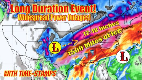 Warning! Monster Winter Storm, Widespread Power Outages, Ice & Feet Of Snow! - The WeatherMan Plus