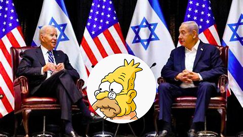 Abe Simpson Bores Netanyahu With Stories That Don't Go Anywhere