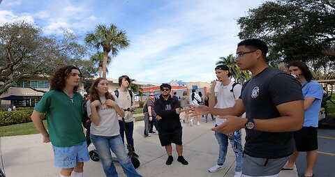 Florida Atlantic University: Transexual Man and Lesbian Woman Come Under Conviction, Trans Removes His Female Clothes and Dresses In Normal Men's Clothing, Young Black Student Helps Me Minister To Students, Proving the Bible True to Atheists