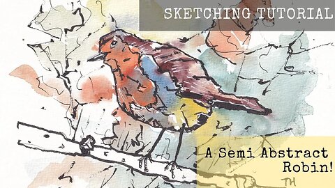 Sketching Birds is EASY TOO!! Semi-Abstract Robin Tutorial