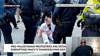 Glued Themselves To The Street Pro Palestinian Protesters Disrupt Macy’s Thanksgiving Day Parade