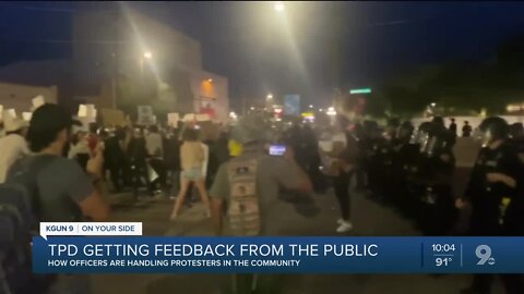 Tucson police getting feedback from the public on protests