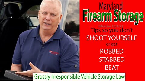 How to Store a Firearm in a Vehicle while in Maryland