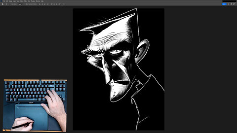 Drawing an Angry Caricature - Time Lapse