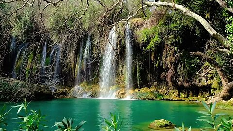 One Hour Nonstop Soothing Sound With An Amazing Waterfall view | Nature Waterfall 4k View With Sound