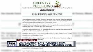 Publisher runs off with local author's money and doesn't publish book