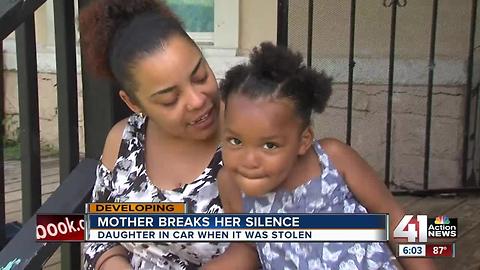 Mom of 3-year-old girl taken in stolen car speaks out
