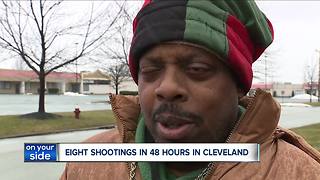 A violent weekend in Cleveland as eight shootings leave eight people injured