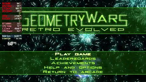 Xenia Geometry Wars: Retro Evolved 5800X | RX 6600 | 4K | 2023