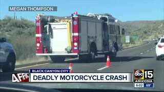 Rider killed in motorcycle crash in Black Canyon City