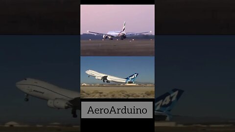 Amazing #B777 vs #B747 Gigantic Takeoff #Aviation #AeroArduino