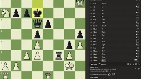 Daily Chess play - 1344 - Lost Game 3 with large lead