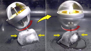 🔬#MESExperiments 7: Gyroscopes Precess Upwards on Ice Even While Outer Casing Spins