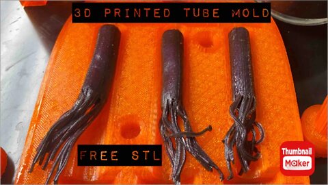 3D Printed Fishing Lure Tube Mold