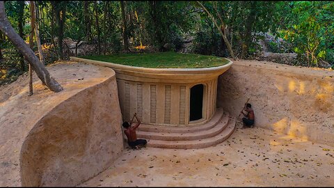 14Days Building Hobbit Villa House With Decoration Underground Room