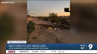 Missing man rescued: Good Samaritan credited with finding injured motorcyclist
