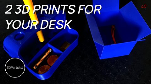 😀 2 Awesome 3D Prints For Your Office Desk - 3D Printed Pen Holder - 3D Printed Box
