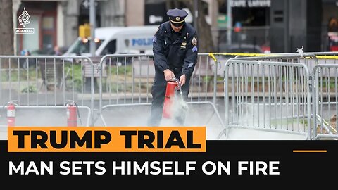 🔴'Hush Money' Trial Day 4 | Protester Set Himself On Fire Outside Court | Trump Rants To Press