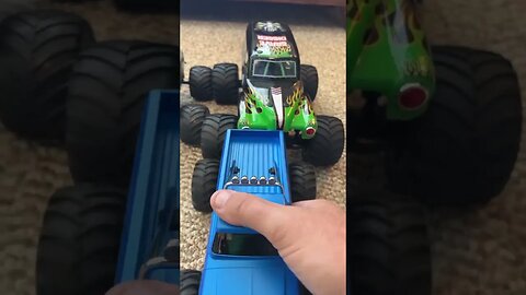 Losi LMT Mini size comparisons to FMS Smasher & Custom SCX24 MONSTER trucks