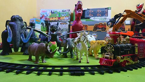 Drama Kereta Expres Tabrakan Dengan Ultraman, Truk Molen, Mobil Water Canon, Kudanil, Dinosaurus