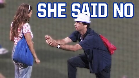 he proposed between innings and she said "wtf are you doing?", a breakdown