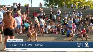 Hundreds prepare to participant in the Great Ohio River Swim